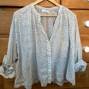 Doen jane blouse in blue baby kate floral